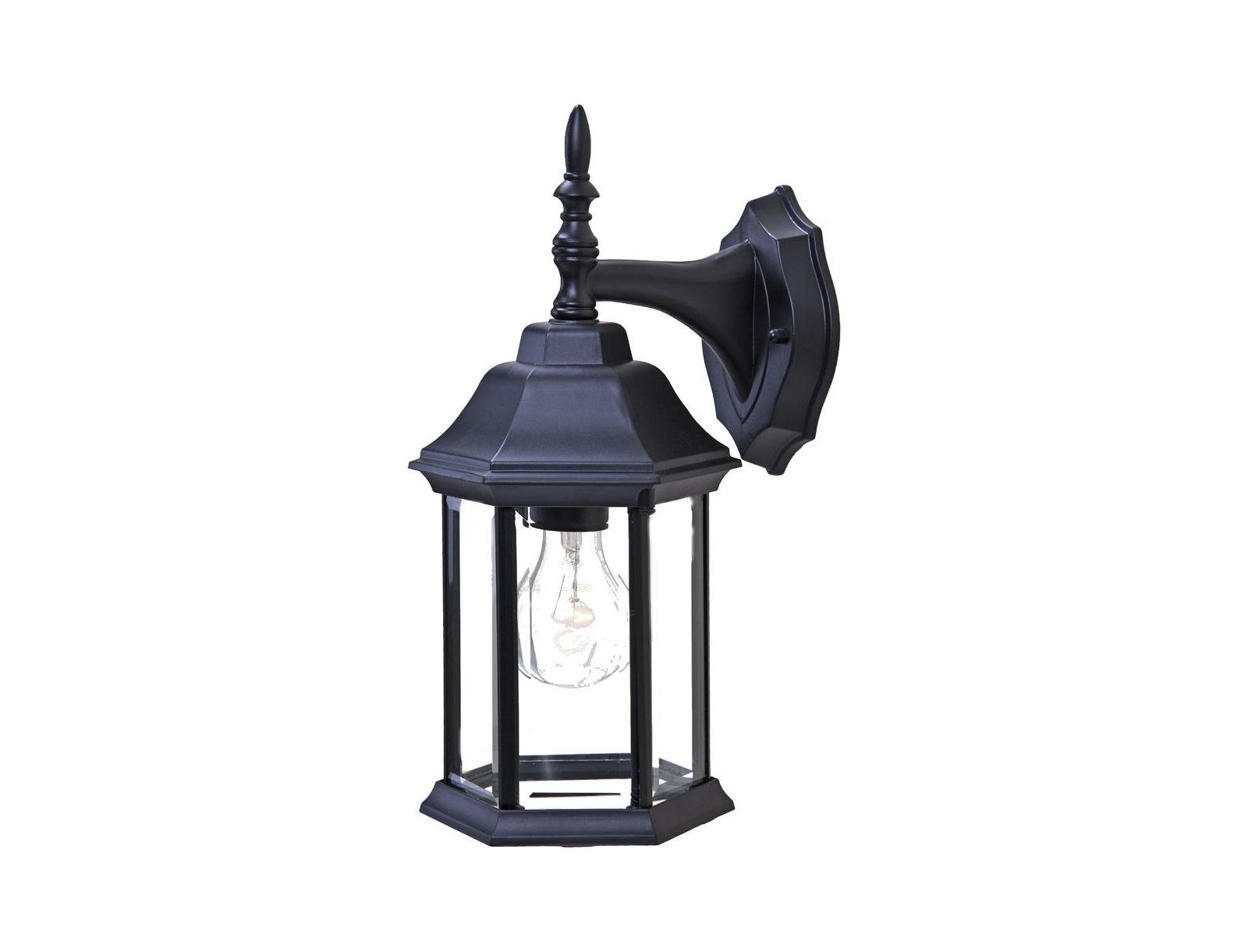 Slickblue Wall-Mounted Adjustable Swing Arm Light with Clear Glass Shade for Living Room or Office
