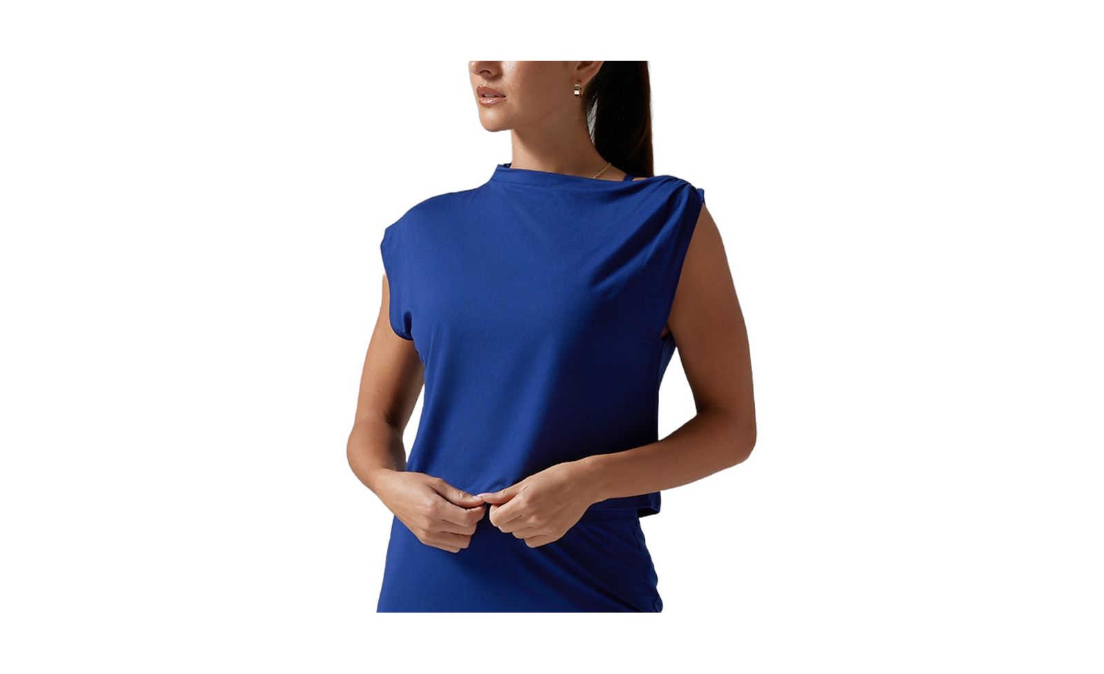 Tavi Women's Brushed Tec Knit Asymmetrical Tee