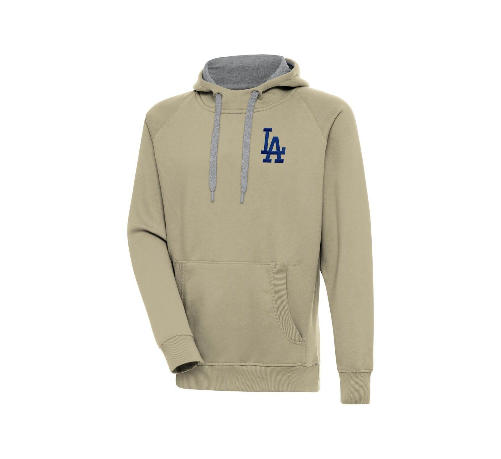 Мужское худи Antigua Khaki Los Angeles Dodgers Victory с капюшоном