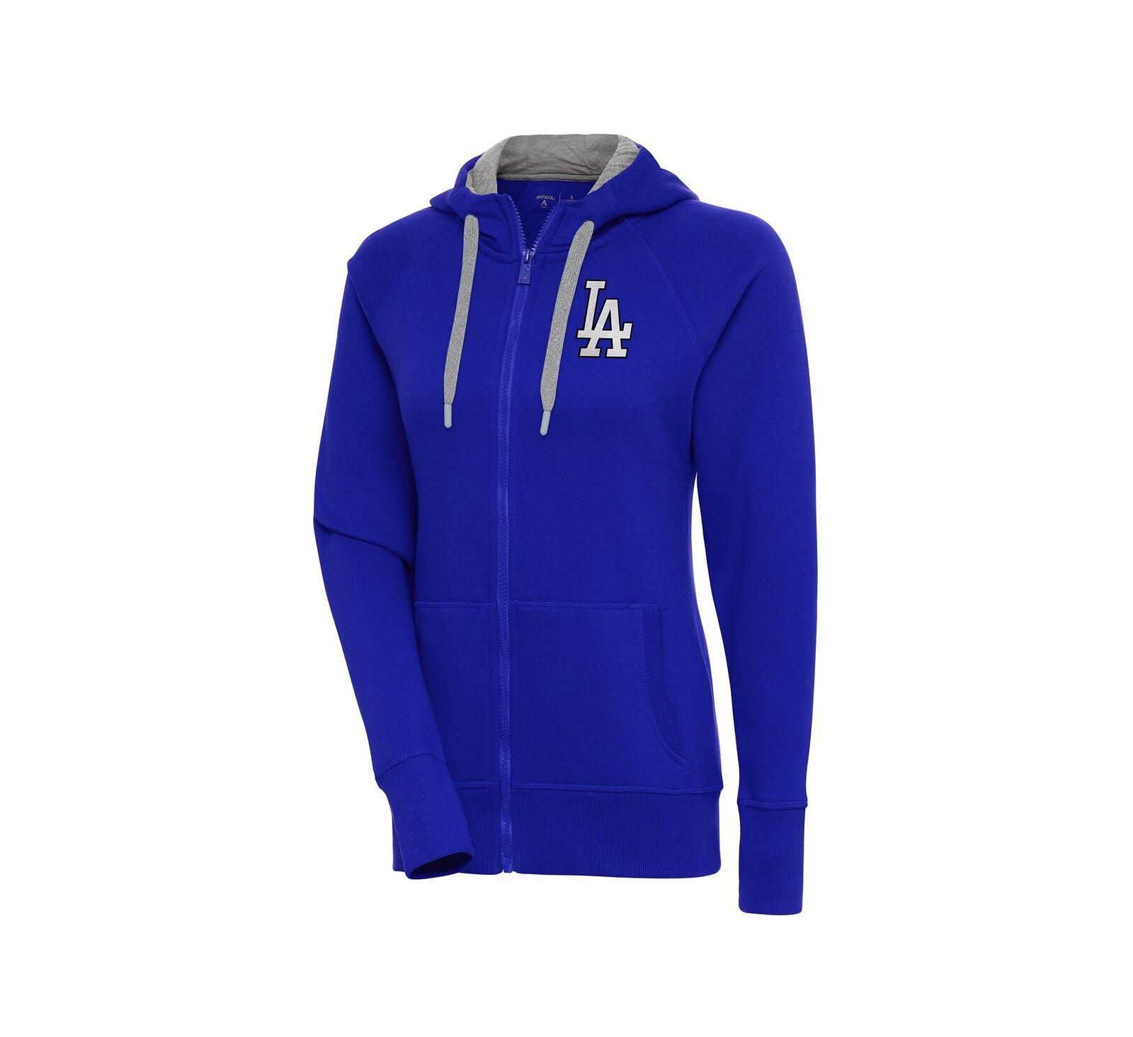 Женская куртка-худи Antigua Royal Los Angeles Dodgers Brushed Metallic Victory Full-Zip
