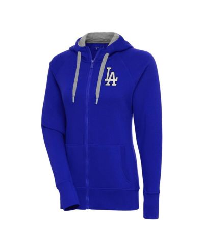 Женская куртка-худи Antigua Royal Los Angeles Dodgers Brushed Metallic Victory Full-Zip