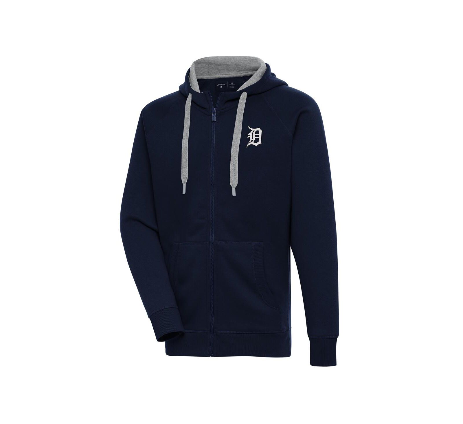 Мужская ветровка-худи Antigua Navy Detroit Tigers Metallic Victory Full-Zip