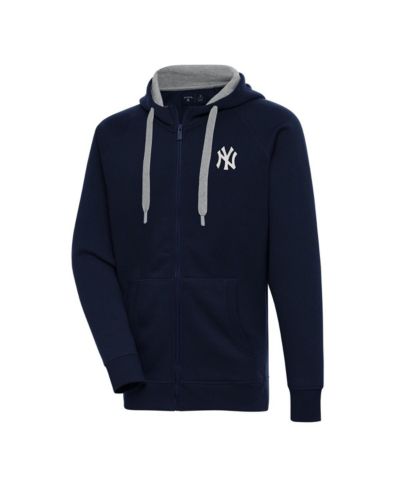 Мужское худи-куртка Antigua Navy New York Yankees Metallic Victory Full-Zip