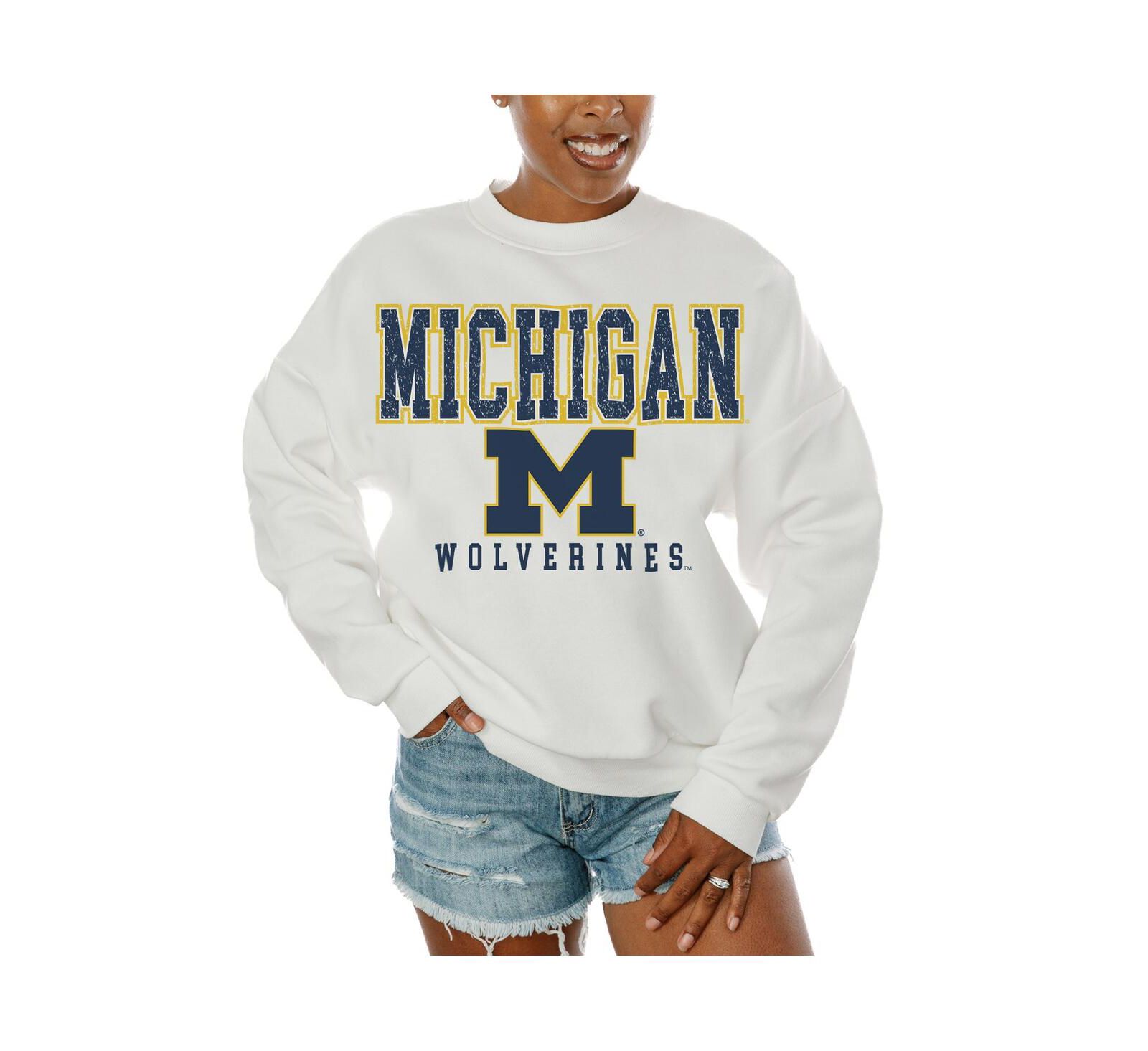 Женская флисовая толстовка Gameday Couture Michigan Wolverines Freestyle White