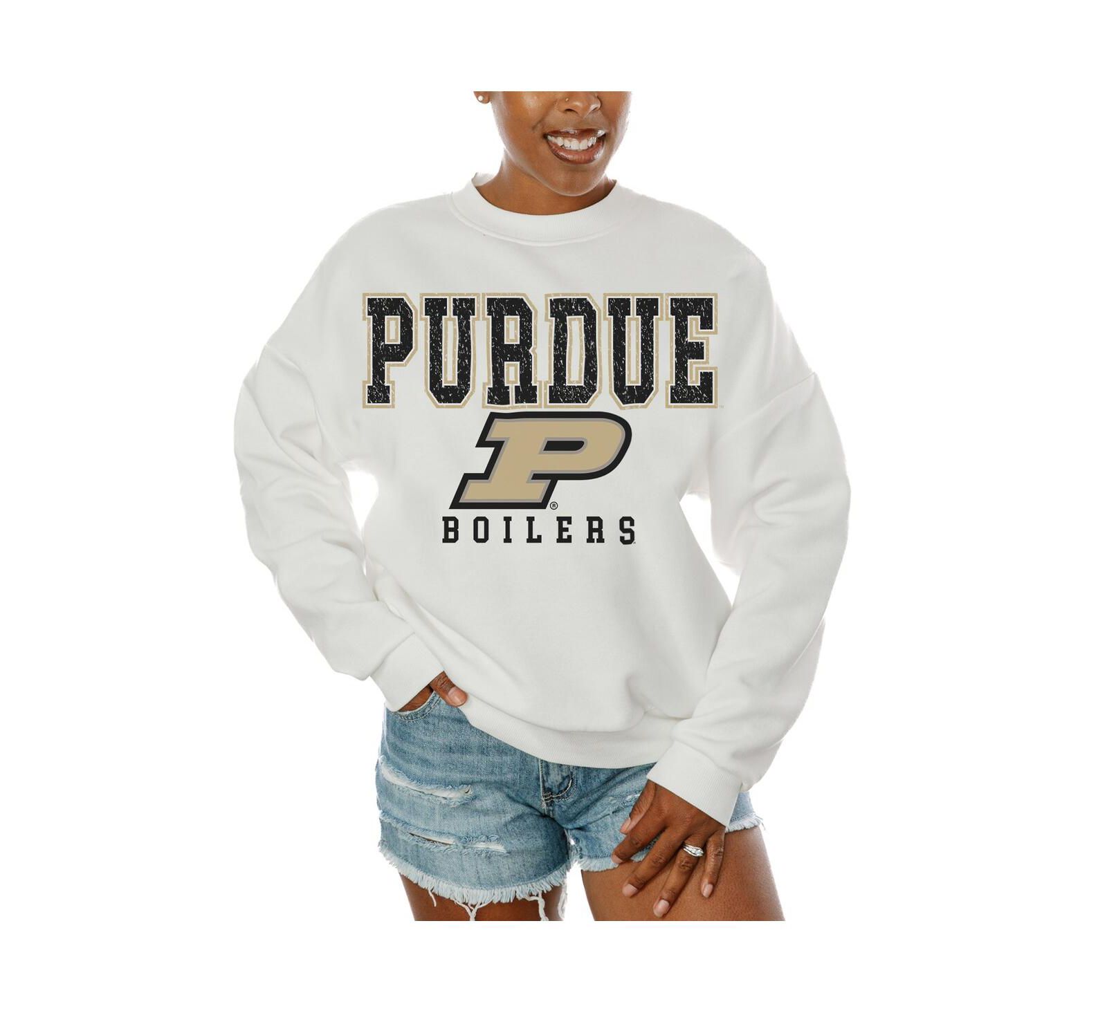 Женская толстовка Gameday Couture White Purdue Boilermakers Freestyle Fleece Pullover