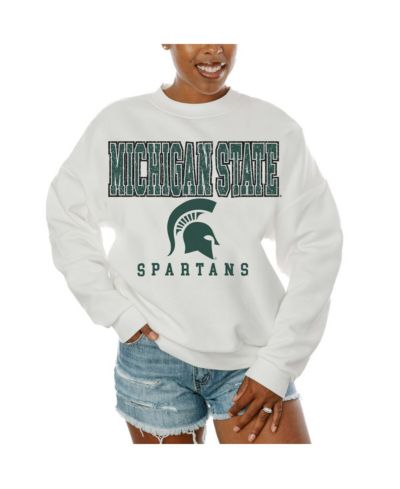 Gameday Couture Women's White Michigan State Spartans Freestyle Fleece Pullover Sweatshirt