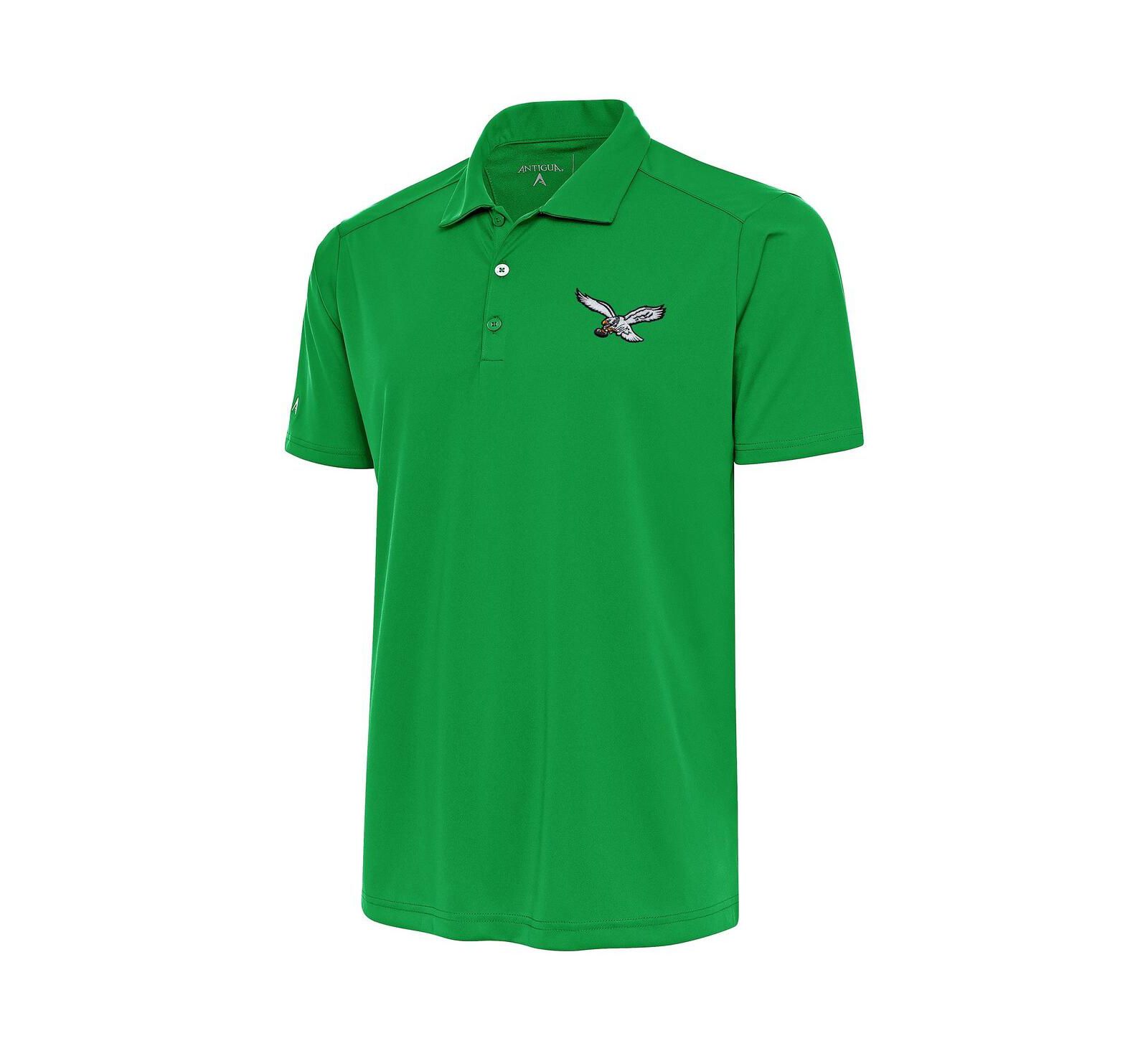 Antigua Men's Kelly Green Philadelphia Eagles Throwback Logo Legacy Pique Polo Shirt