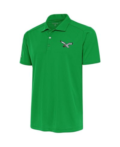 Поло-рубашка Antigua Men's Kelly Green Philadelphia Eagles Throwback Logo Legacy Pique Polo Shirt