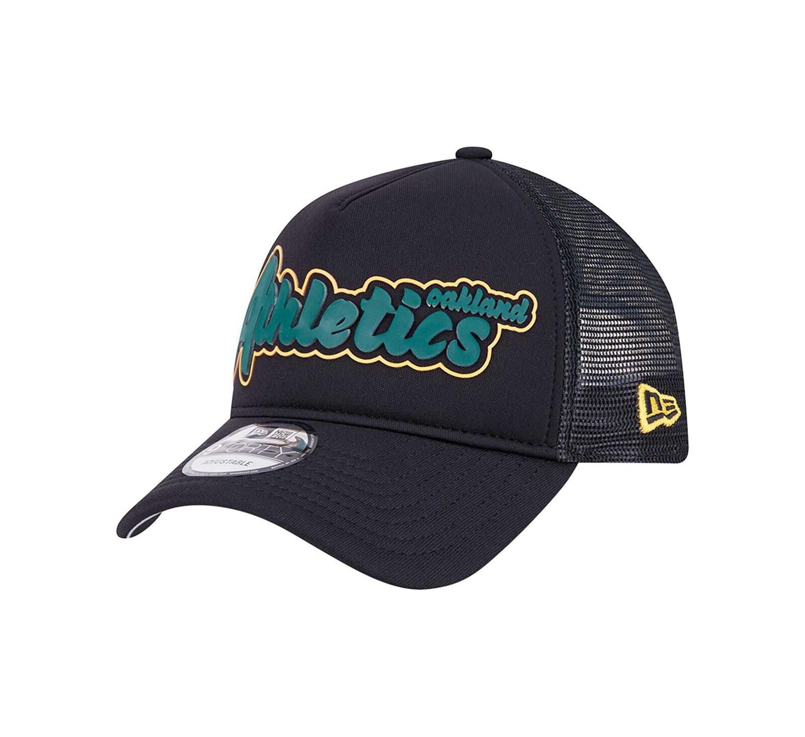 New Era мужская бейсболка Oakland Athletics Retro Bold A-Frame Trucker 9FORTY регулируемая Black