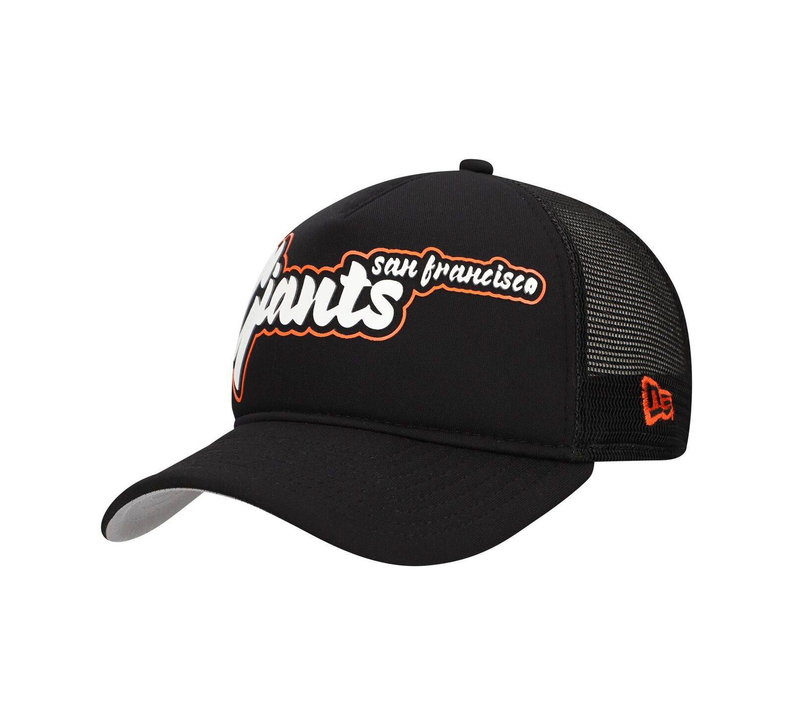 Мужская кепка New Era San Francisco Giants Retro Bold A-Frame Trucker 9FORTY регулируемая, черная