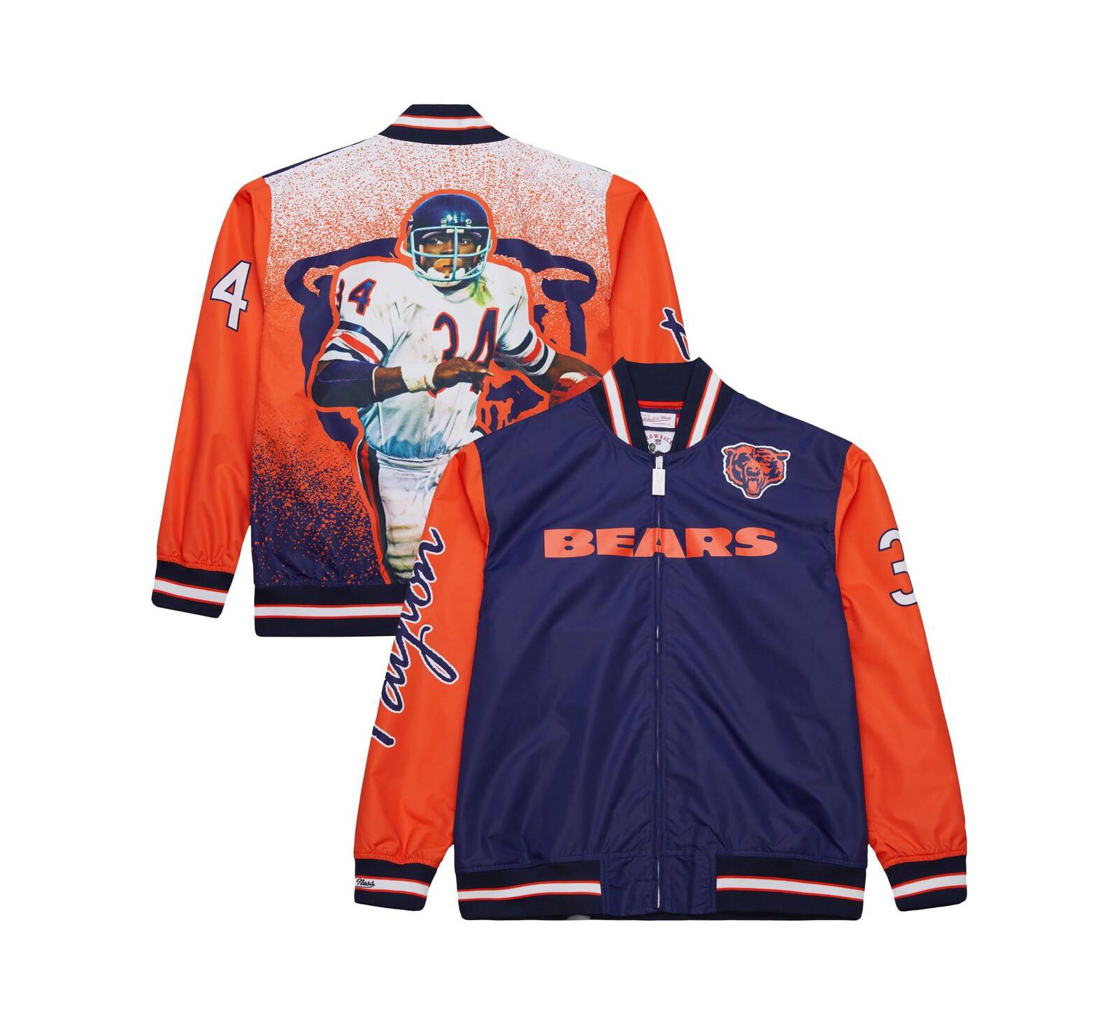 Мужская атласная куртка Mitchell & Ness Walter Payton Chicago Bears Graphic Full-Zip