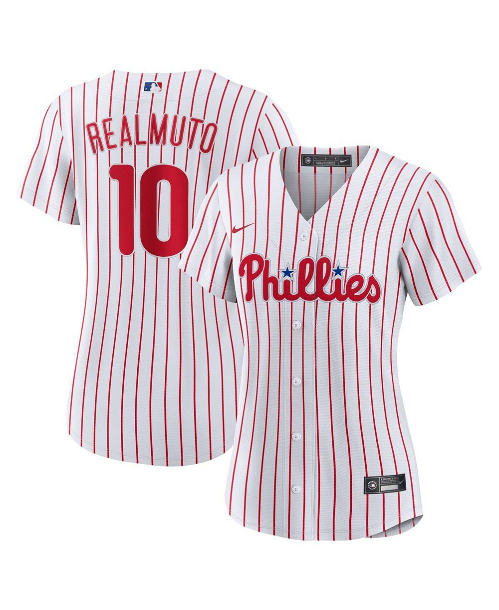 Женская реплика домашней джерси Nike Philadelphia Phillies белого цвета J.T. Realmuto