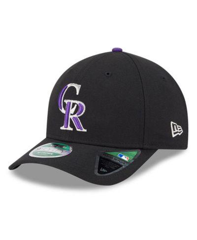 Мужская кепка New Era Black Colorado Rockies Player Replica 9FORTY Adjustable