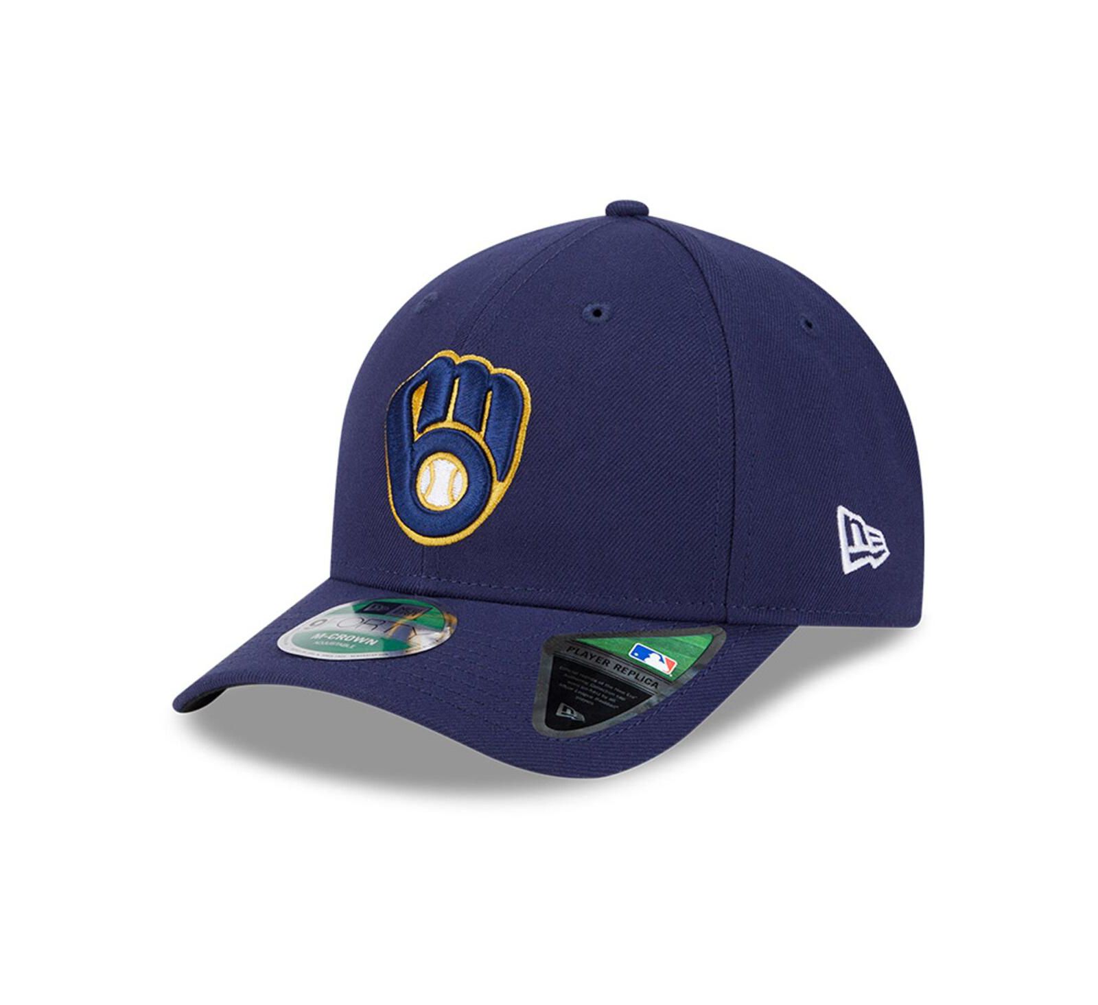 Мужская регулируемая кепка New Era Navy Milwaukee Brewers Player Replica 9FORTY