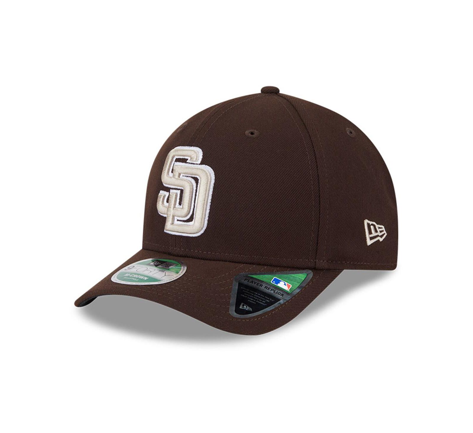 Кепка New Era Men's Brown San Diego Padres Player Replica 9FORTY Adjustable