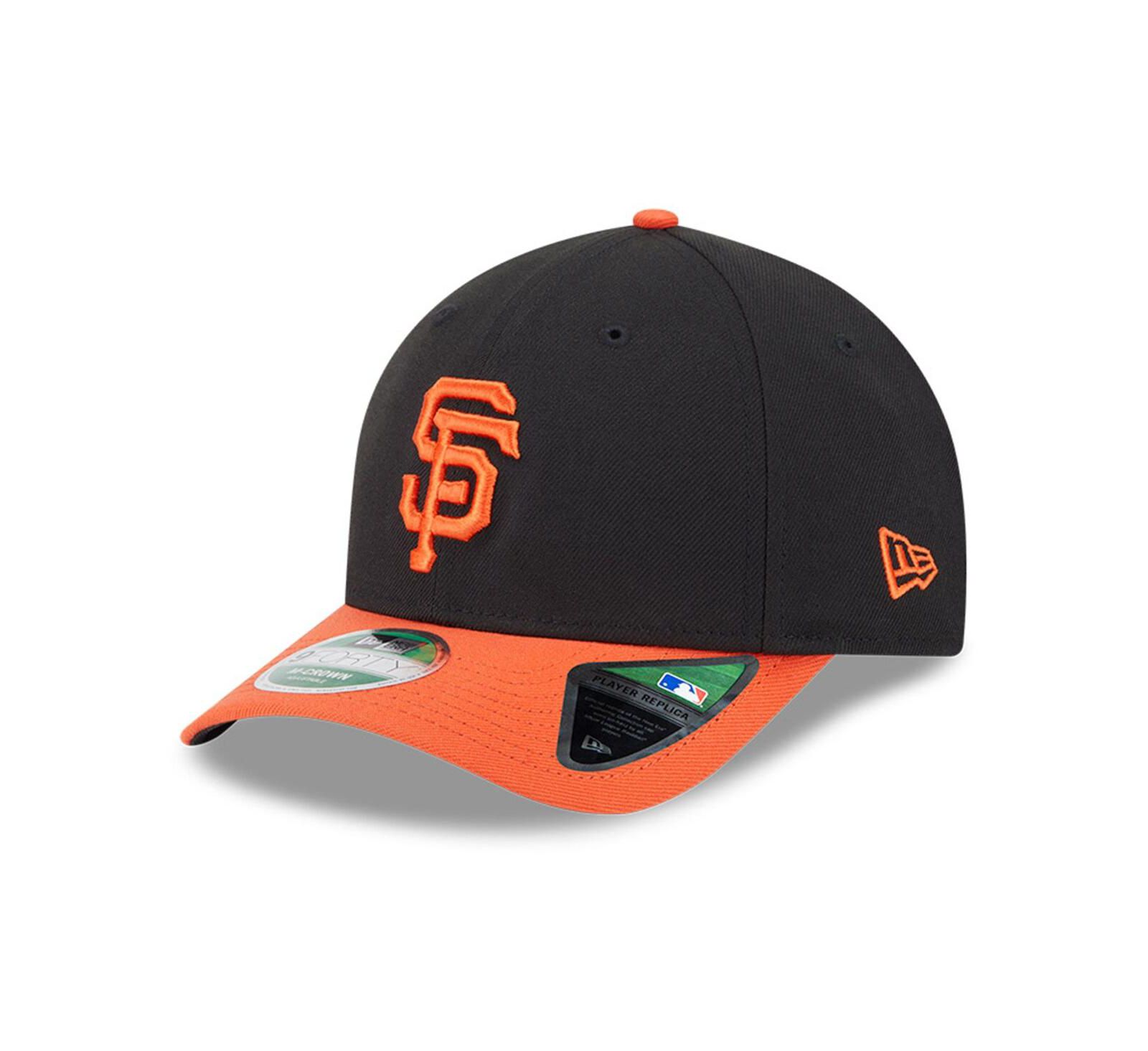 New Era Men's Black/Orange San Francisco Giants Player Replica 9FORTY Adjustable Hat