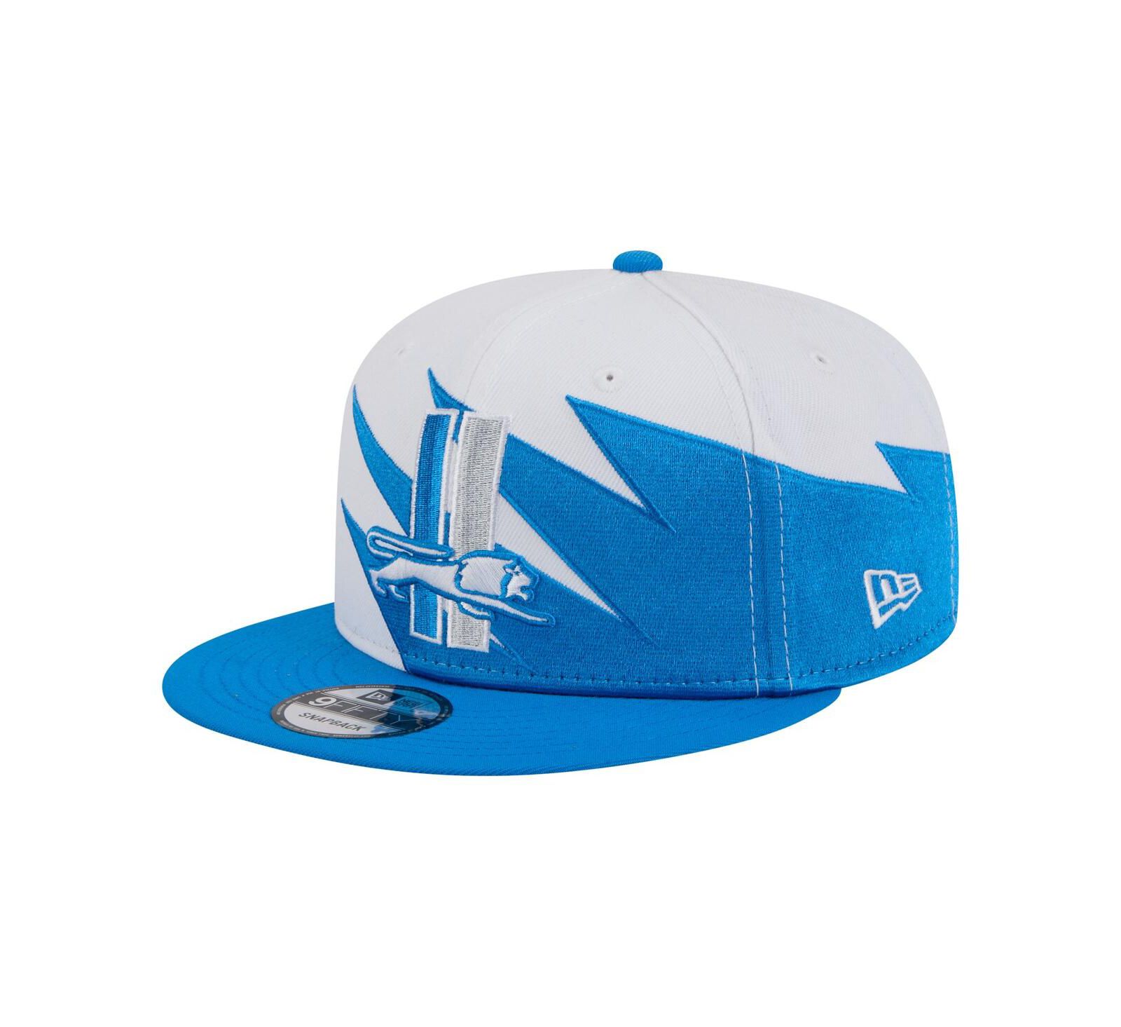 New Era Мужская кепка Snapback Detroit Lions Throwback Jagged 9FiFTY синяя