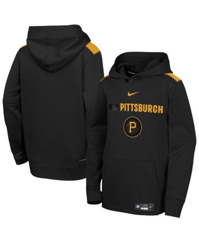 Худи Nike Big Boys and Girls Black Pittsburgh Pirates City Connect Authentic Collection Performance Pullover Hoodie
