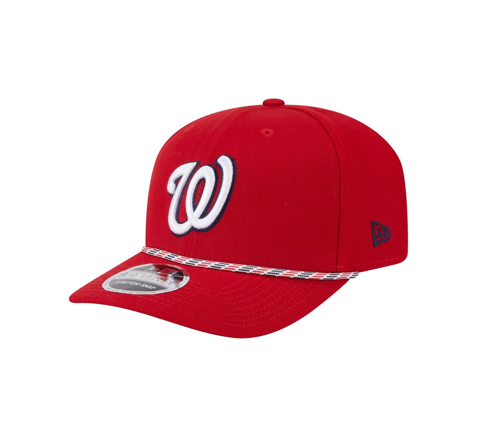 Мужская кепка New Era Washington Nationals Multi-Rope 9SEVENTY Stretch-Snap, красная