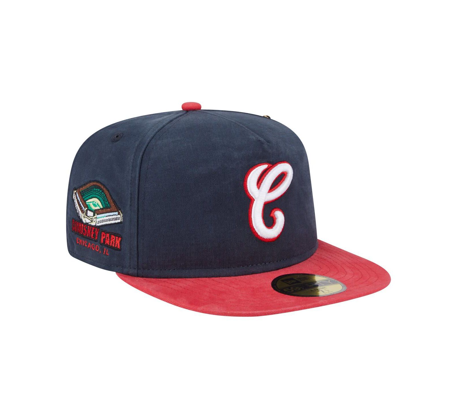 New Era Men's Navy Chicago White Sox Championship Side Flag A-Frame 59FIFTY Fitted Hat
