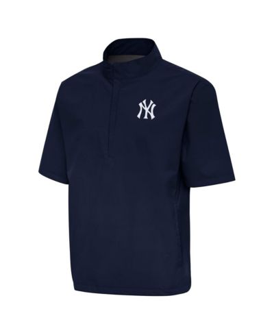 Antigua ветровка Men's Navy New York Yankees Brisk Quarter-Zip