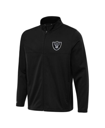 Мужская гольф-куртка Antigua Las Vegas Raiders Black Full-Zip