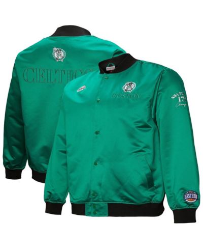 Мужская атласная куртка Mitchell & Ness Kelly Green Boston Celtics Hardwood Classics Team OG 3.0 Lightweight Full-Snap