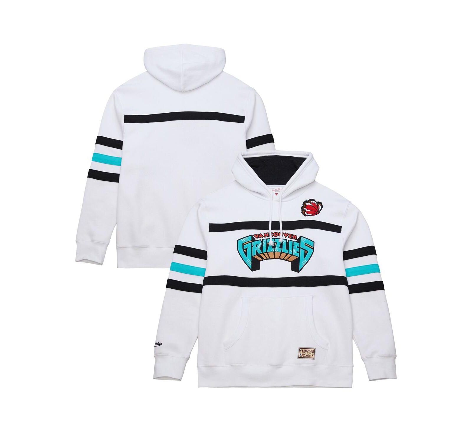 Мужское худи Mitchell & Ness White Vancouver Grizzlies Hardwood Classics