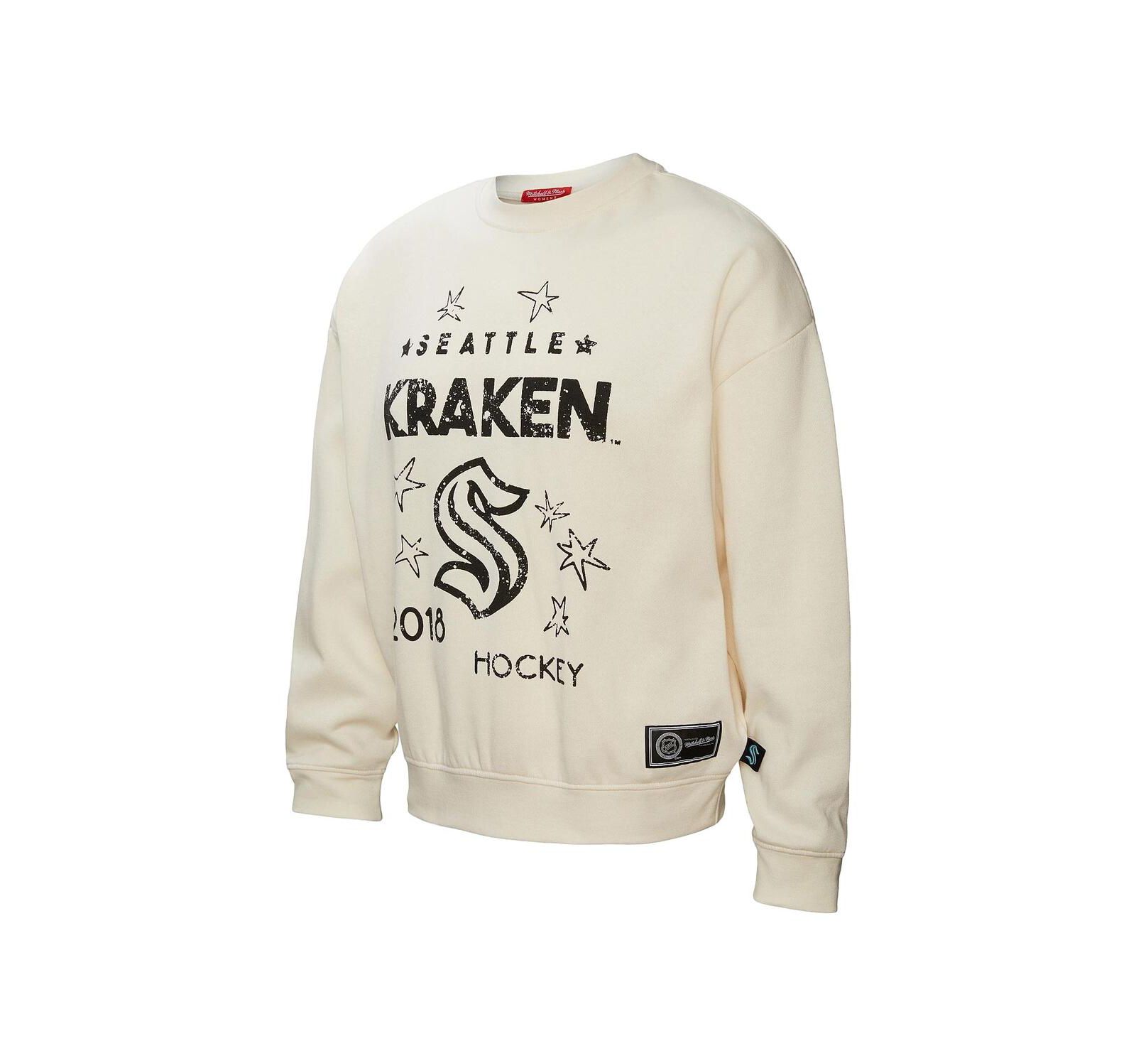 Женский свитшот Mitchell & Ness Seattle Kraken Logo 3.0 Pullover