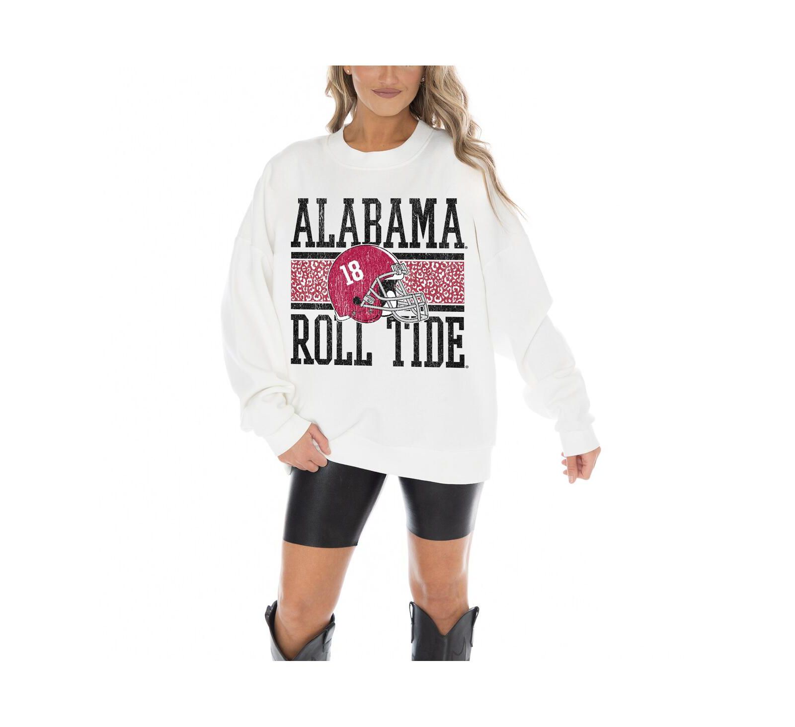 Свитшот Gameday Couture для женщин, белый Alabama Crimson Tide Fair Catch Pullover