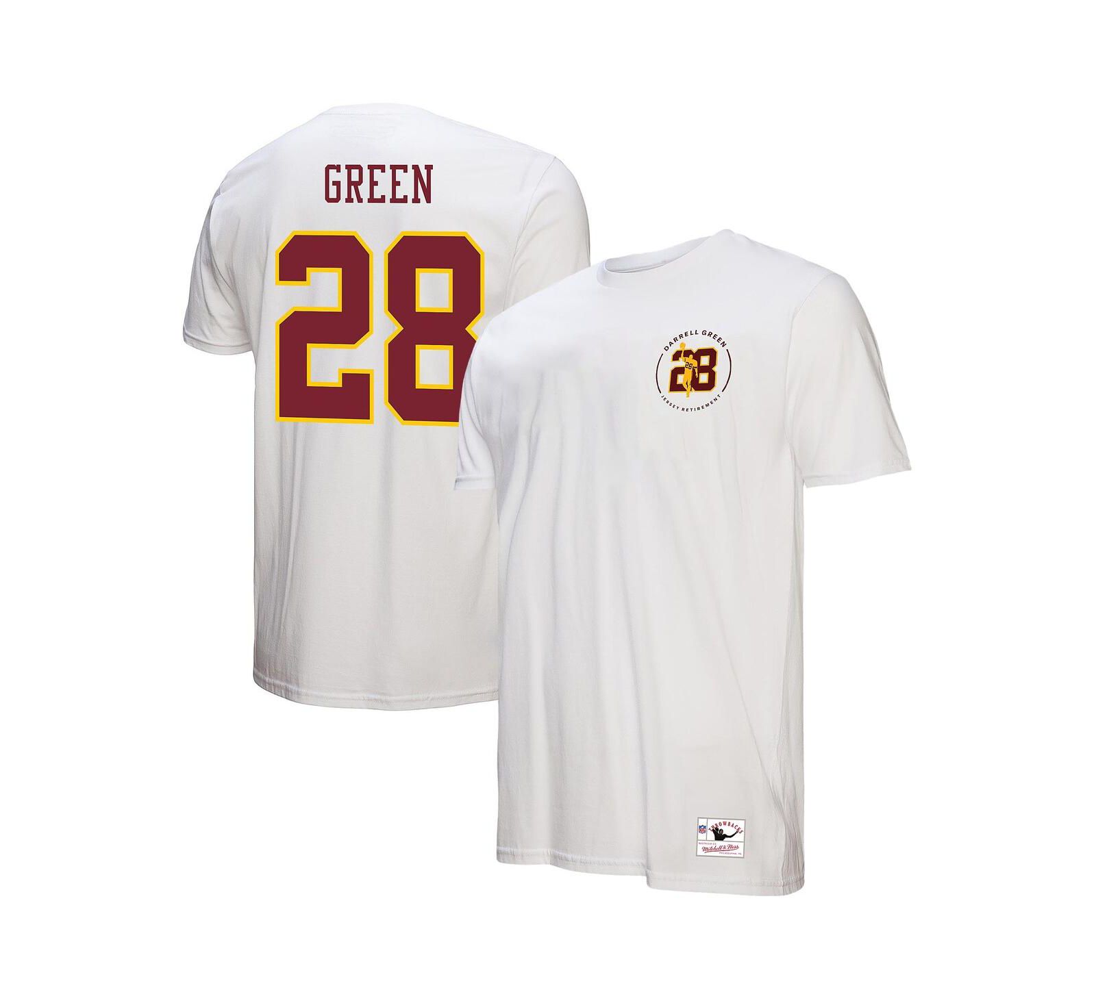 Мужская футболка Mitchell & Ness Darrell Green White Washington Commanders