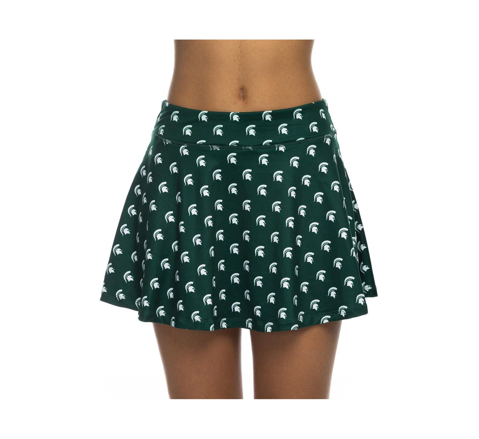 ZooZatz женская юбка-шорты Michigan State Spartans Green Flowy Skort