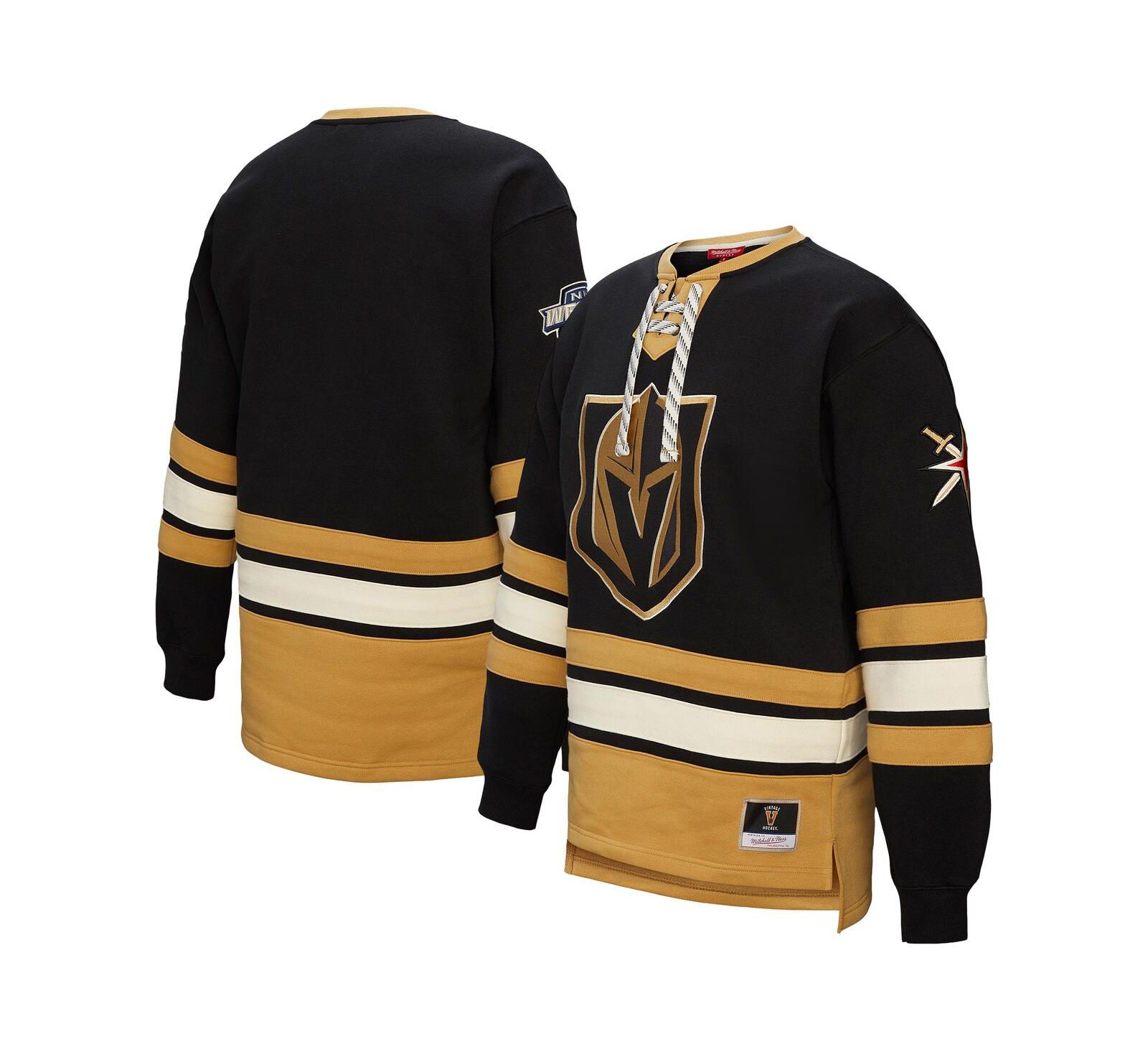 Женская свитшот Mitchell & Ness Vegas Golden Knights Heritage Lace-Up Pullover