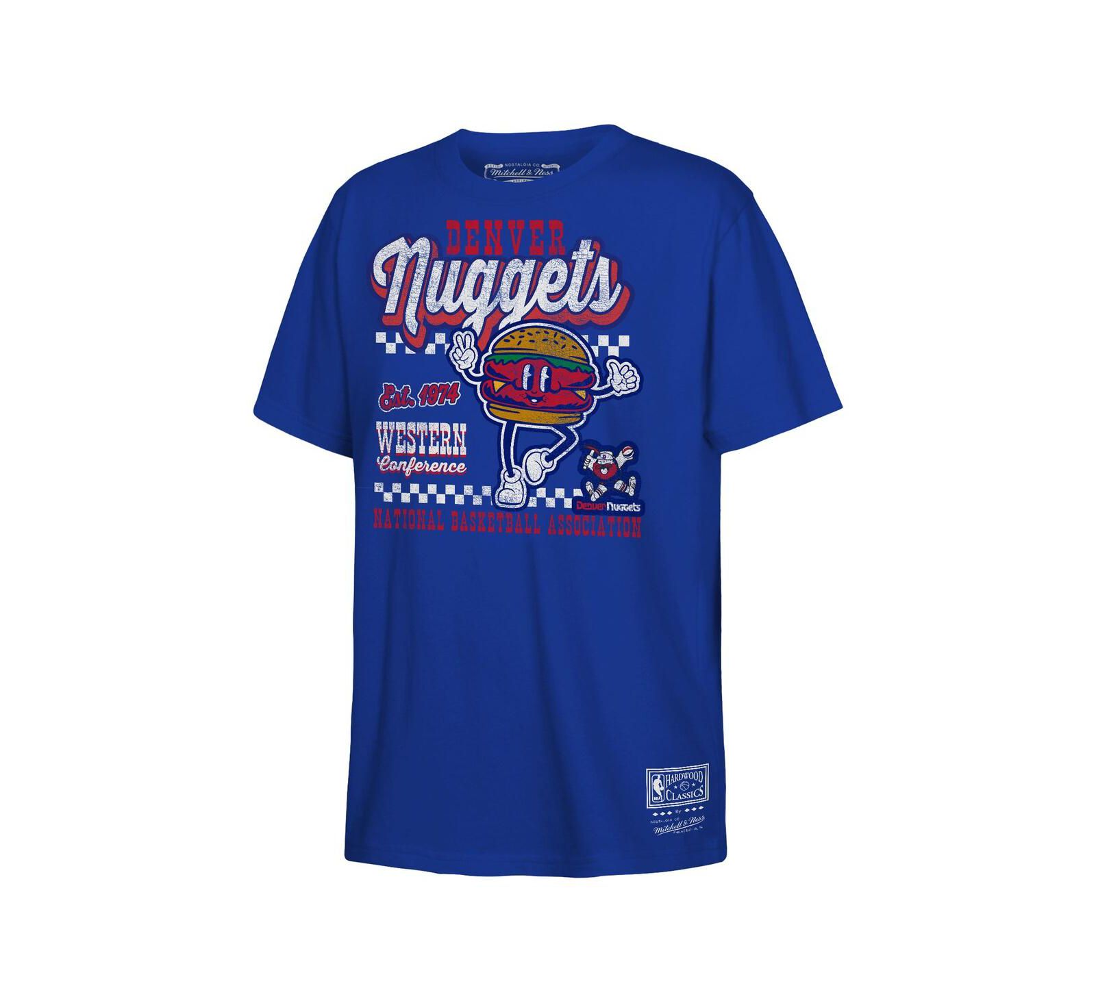 Футболка Mitchell & Ness для мальчиков и девочек, Royal Denver Nuggets Concession Food Character