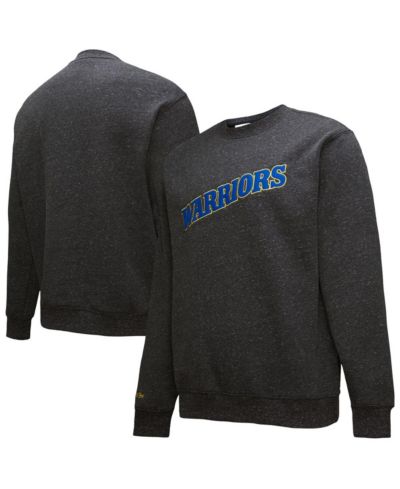 Мужское винтажное свитшот-толстовка Mitchell & Ness Black Out Collection с логотипом Golden State Warriors