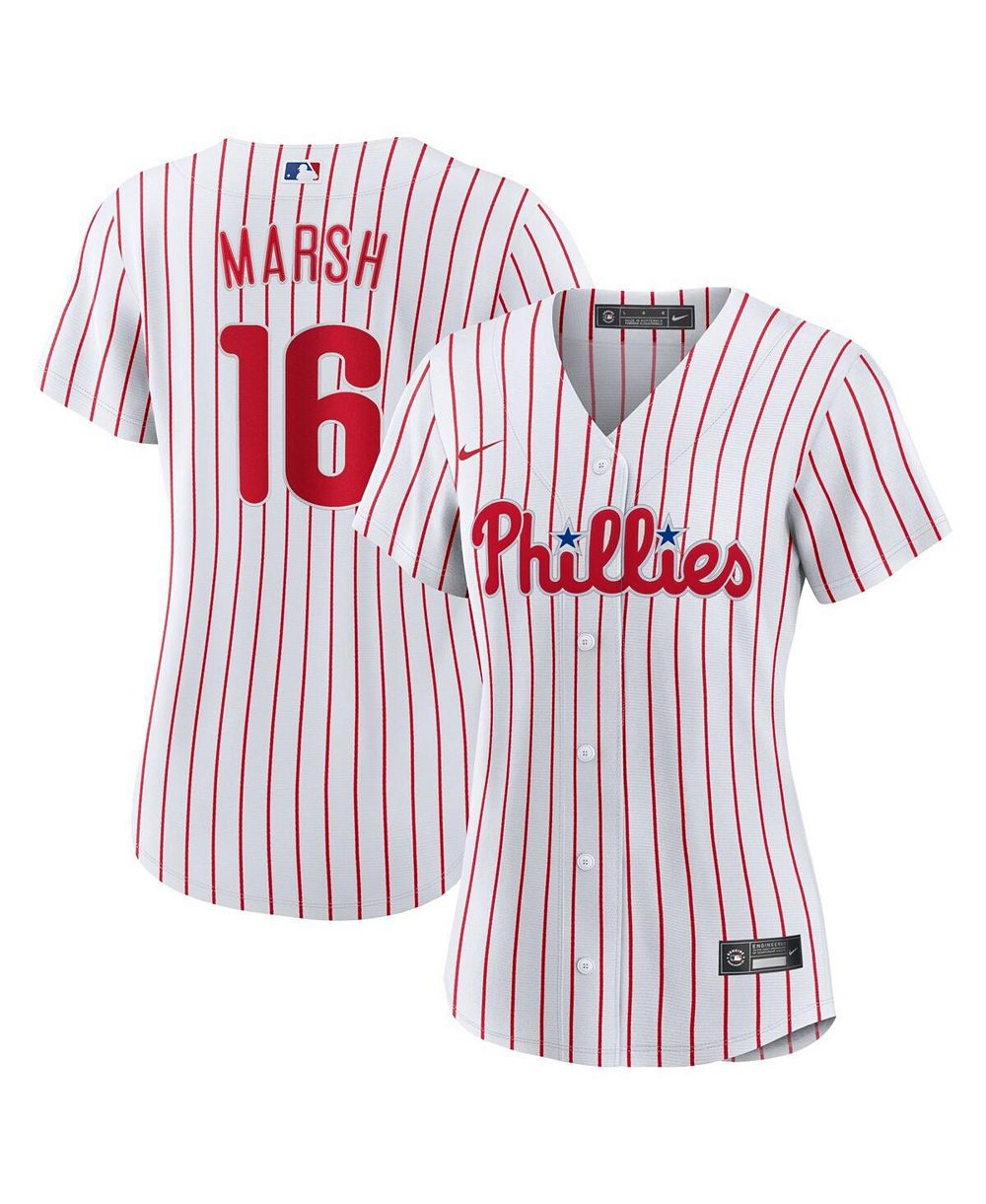 Nike Женская джерси Brandon Marsh White Philadelphia Phillies Home Replica