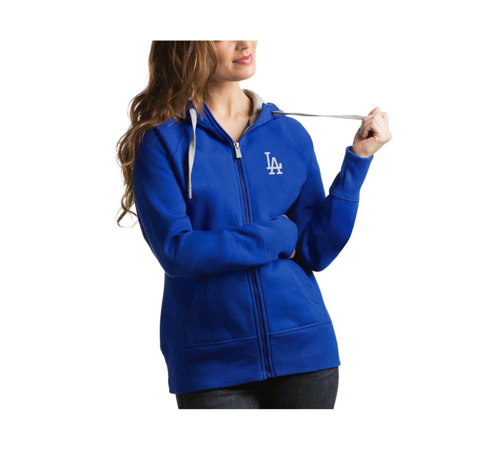 Женское худи Antigua Royal Los Angeles Dodgers Victory Full-Zip