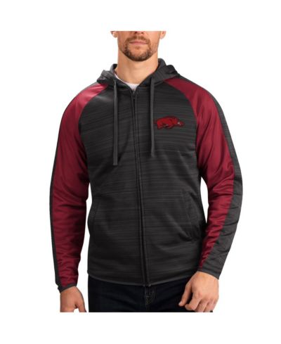 Мужская толстовка на молнии G-III Sports by Carl Banks Black Arkansas Razorbacks Raglan