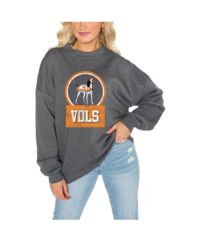 Gameday Couture Women's Charcoal Tennessee Volunteers Drop Shoulder Fleece Drop Pullover Sweatshirt