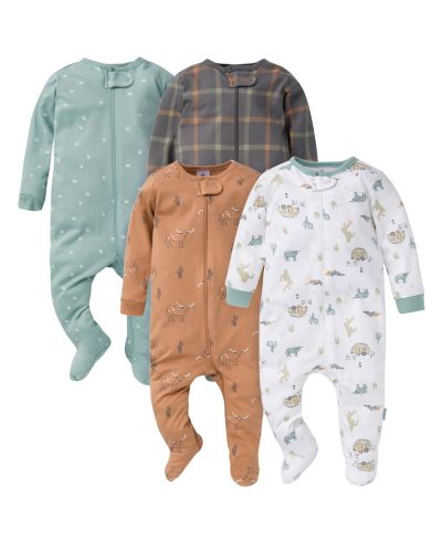 Детские комбинезоны Gerber Baby Boys 4-Pack Sleep 'N Plays, Dogs
