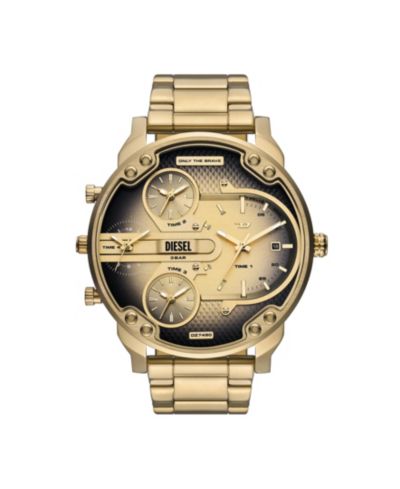 Diesel Men's Mr. Daddy Slim Quartz Three-Hand Date Gold Stainless Steel Watch, 54mm