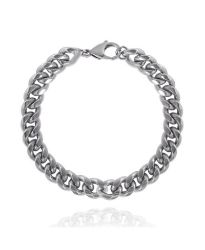 Lucky Brand Men's Silver-Tone Curb Chain Bracelet