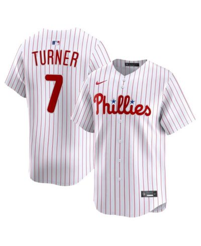 Nike Мужская игровая джерси Trea Turner Philadelphia Phillies Home Limited White