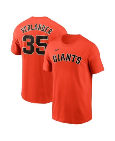 Мужская футболка Nike San Francisco Giants Fuse с именем и номером Джастина Верландера, оранжевая