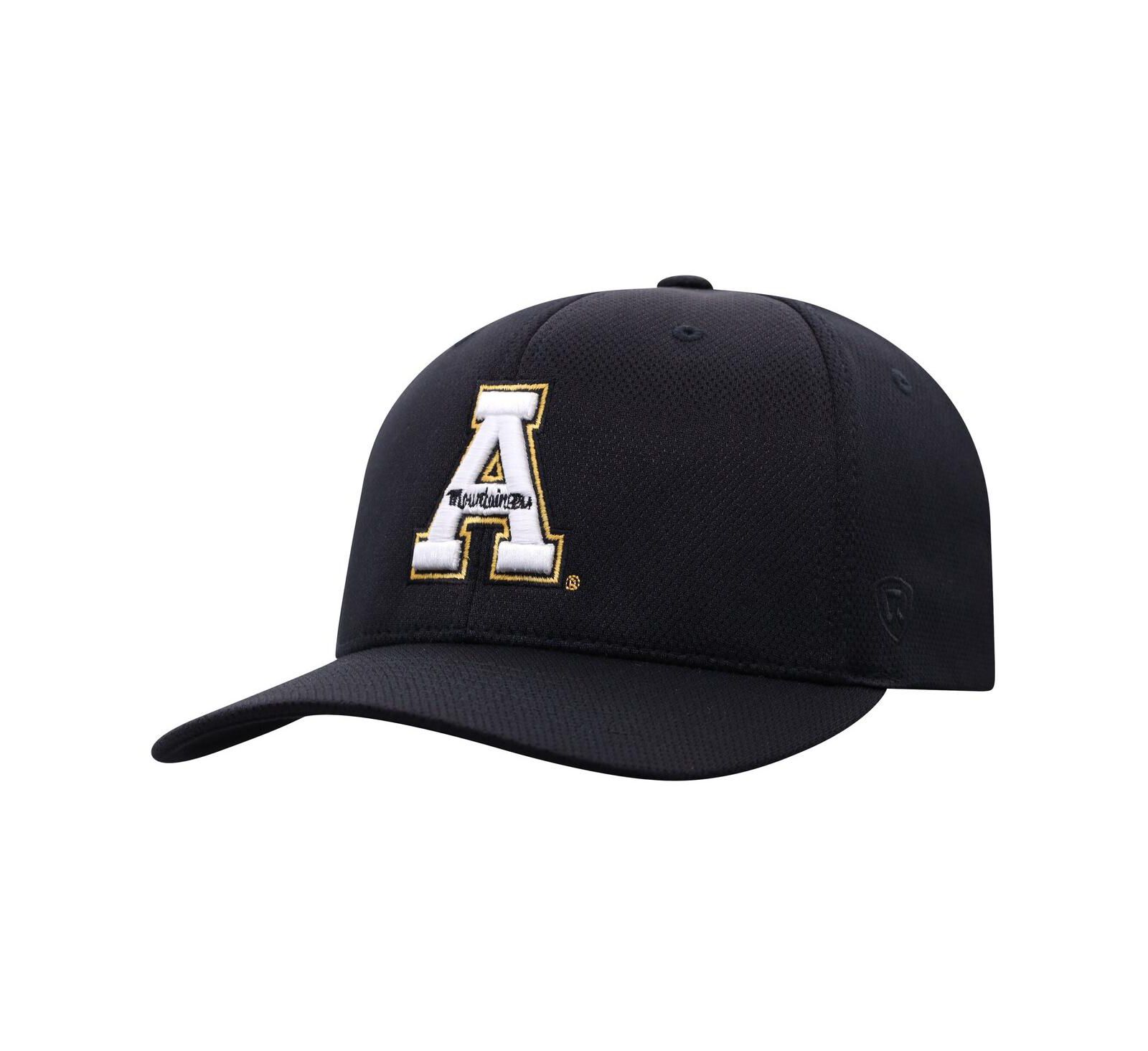 Мужская кепка Top of the World Black Appalachian State Mountaineers Reflex Flex Hat