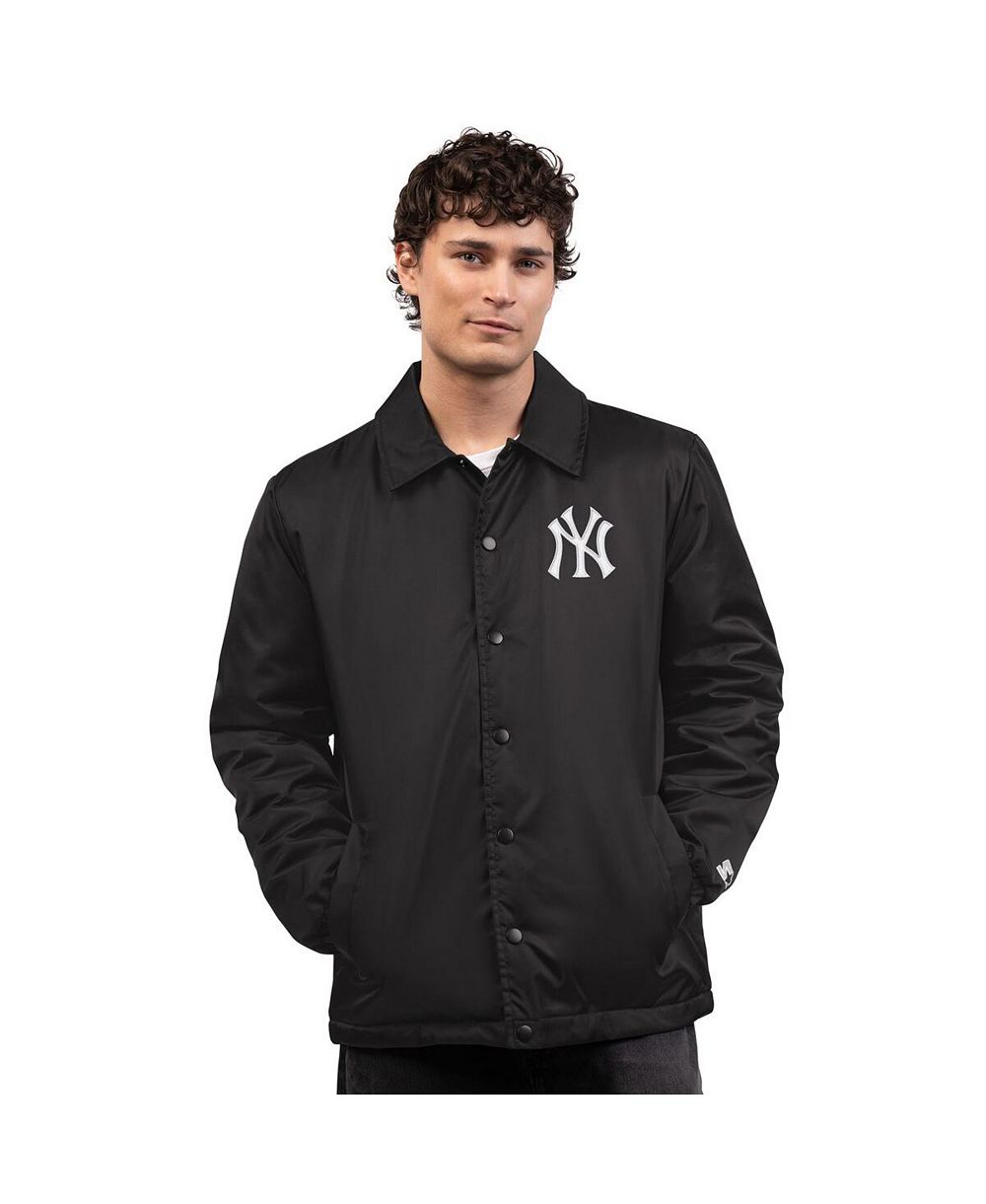 Мужская куртка Starter Black New York Yankees Full-Snap Coaches