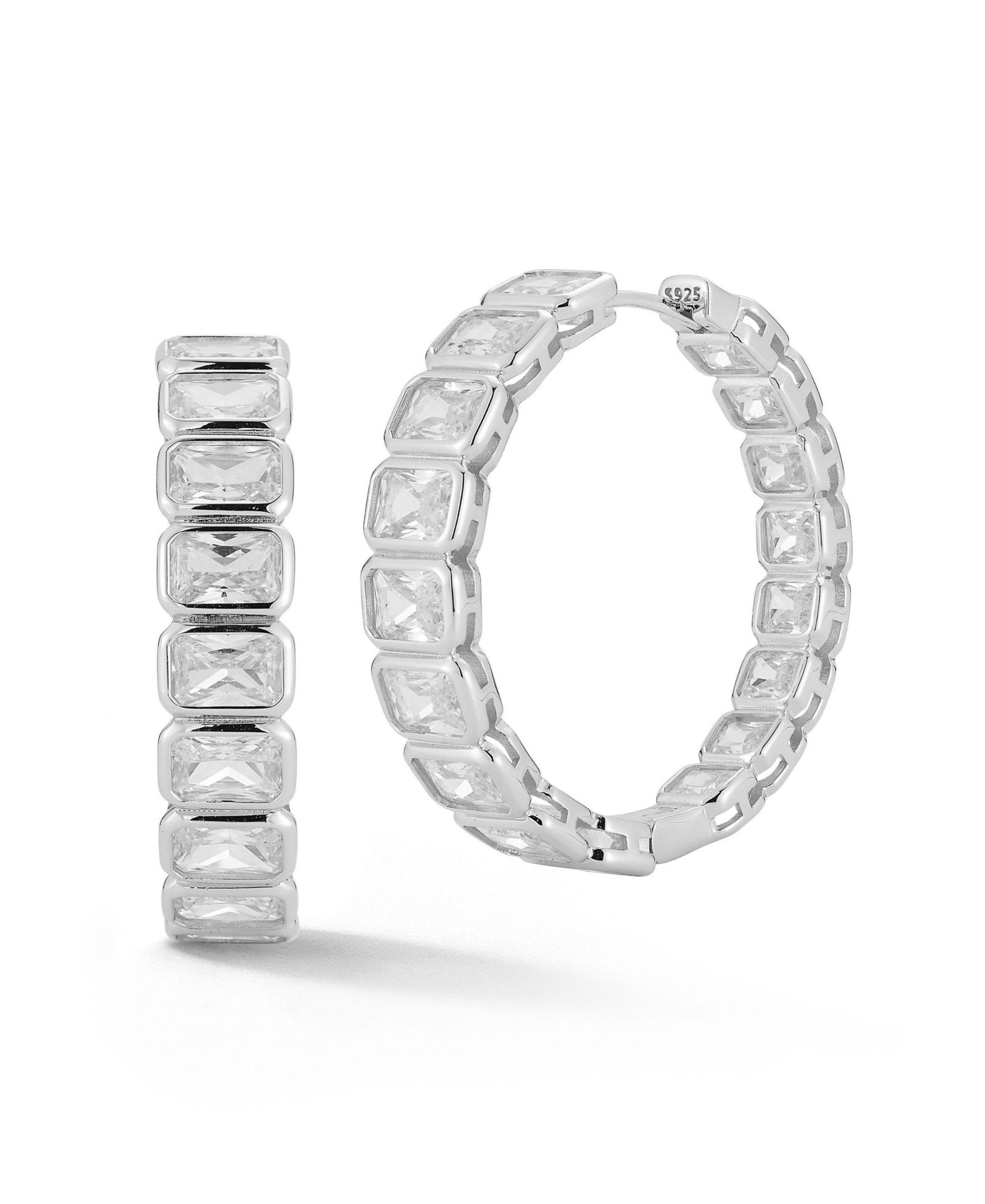 Серьги-кольца Rachel Zoe Plated Sterling Statement Eternity