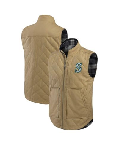 Мужской стеганый жилет Darius Rucker Collection by Fanatics Seattle Mariners, цвет Tan/Charcoal