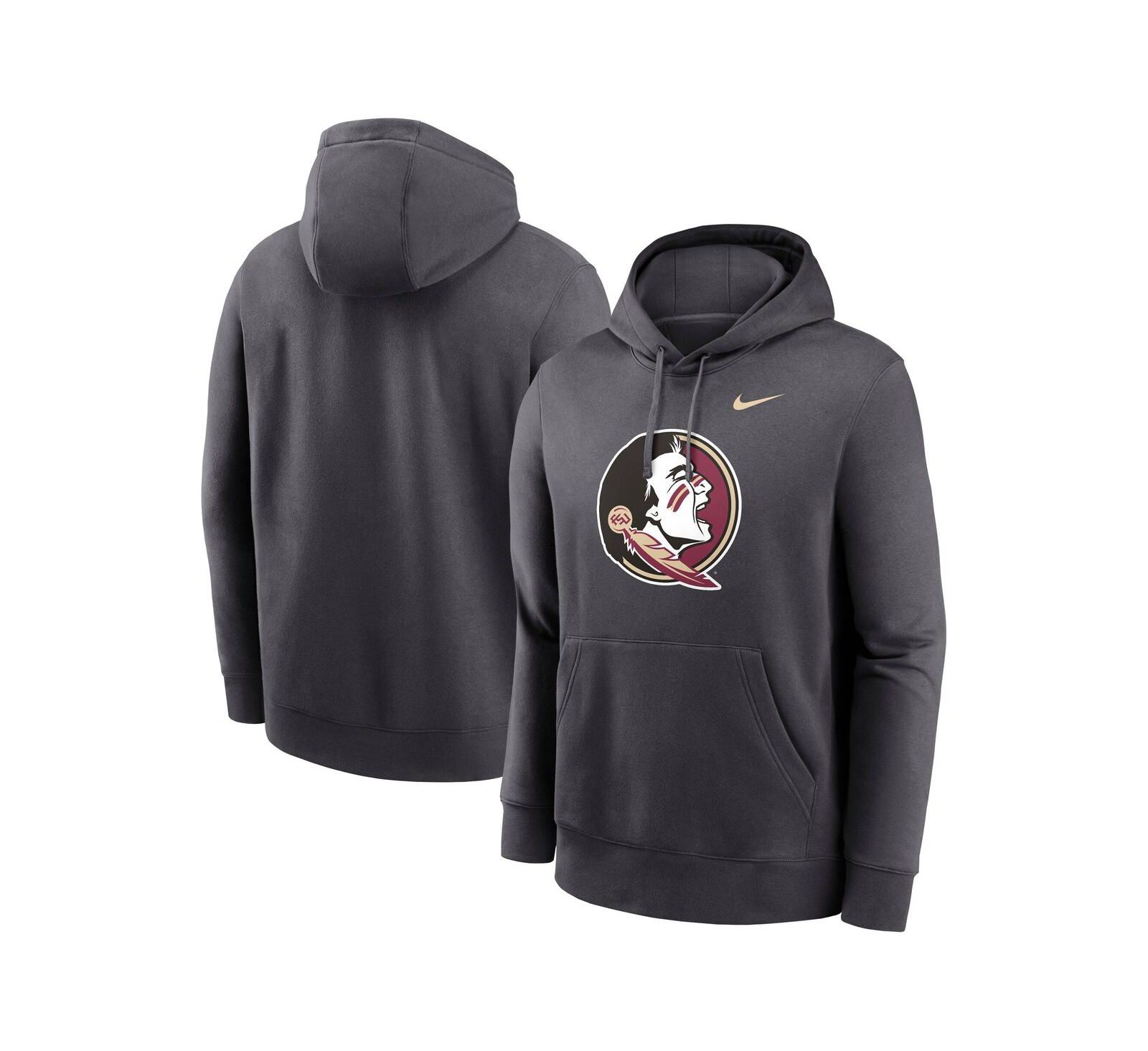 Nike Men's Anthracite Florida State Seminoles Primetime Club Fleece Pullover Hoodie