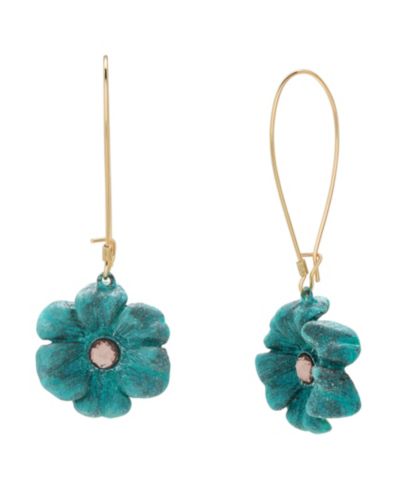Robert Lee Morris Soho Faux Stone Patina Flora Серьги-подвески